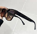 Жіночі сонцезахисні окуляри-лисички, оливкового кольору, фото 3