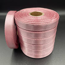 Стрічка атласна 1 см "Рожева перламутр"