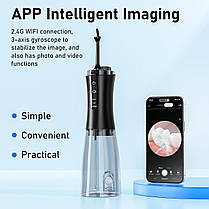 Іригатор для порожнини рота Visual Water Flosser C2 з 10-мегапіксельною камерою для зубів, 2 режими, 12 передач,, фото 5