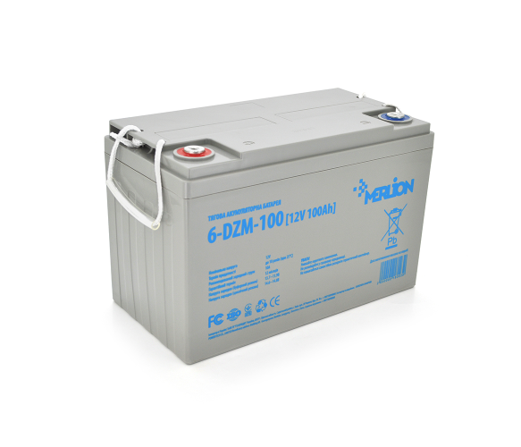 Тягова акумуляторна батарея AGM MERLION 6-DZM-100, 12V 100Ah ( 330 x 175 x 220) Q1
