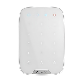 Бездротова сенсорна клавіатура Ajax KeyPad white сенсорне керування охоронною системою настінне кріплення
