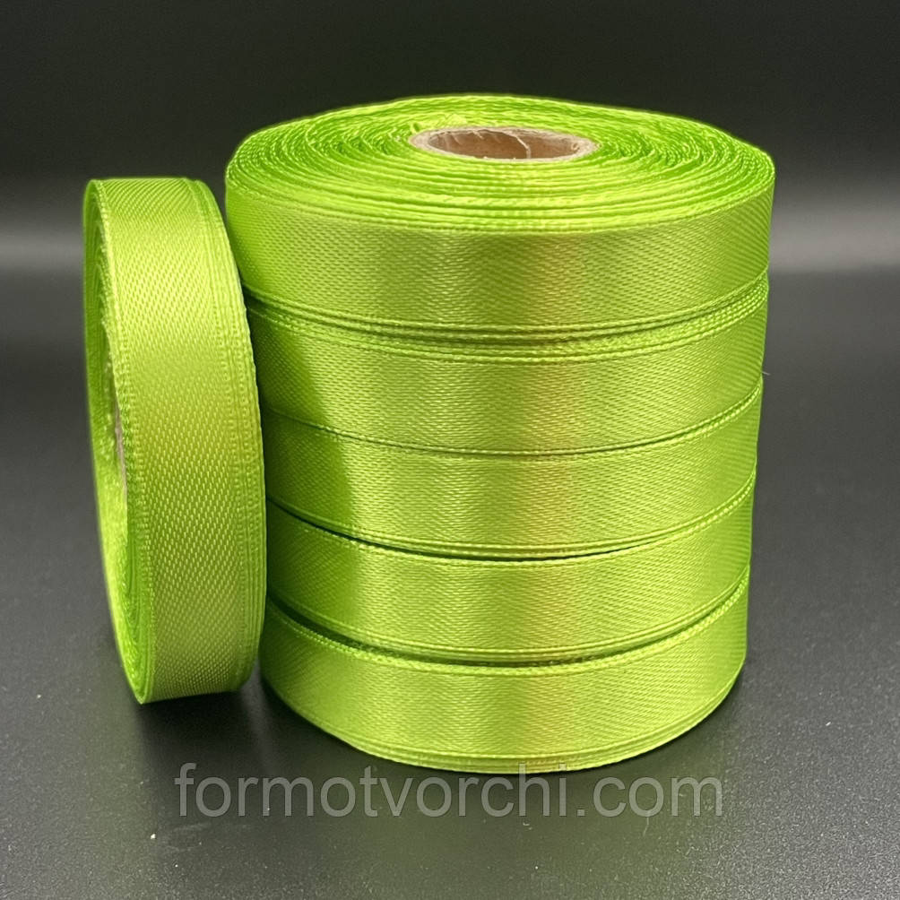 Стрічка атласна 1,2 см "Фісташка"