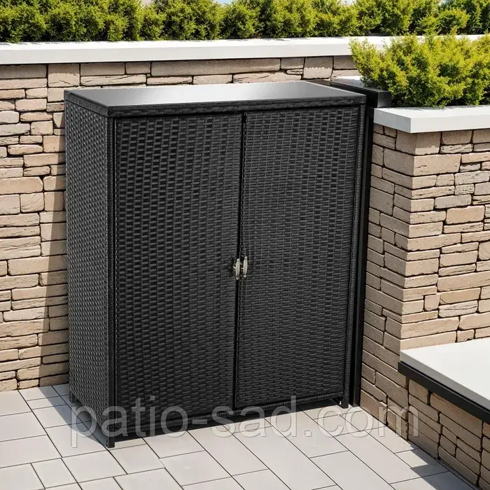 Садова шафа Monza з ротанга з алюмінієвим каркасом, фото 1