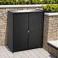 Садова шафа Monza з ротанга з алюмінієвим каркасом