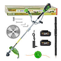 Тример акумуляторний (2 АКБ + ЗП) Procraft ATA-40 велосипедна рукоятка