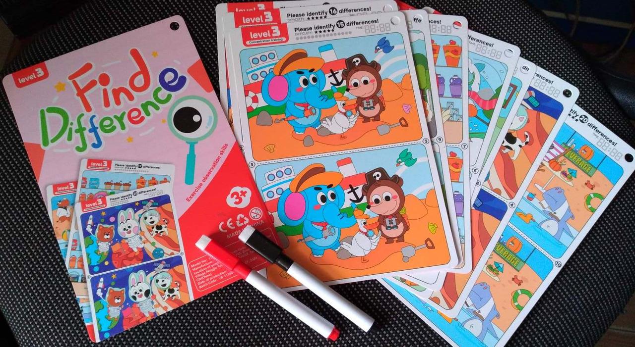 Знайди відмінності. Find Differences. Level 3. 3+ Cart., фото 1