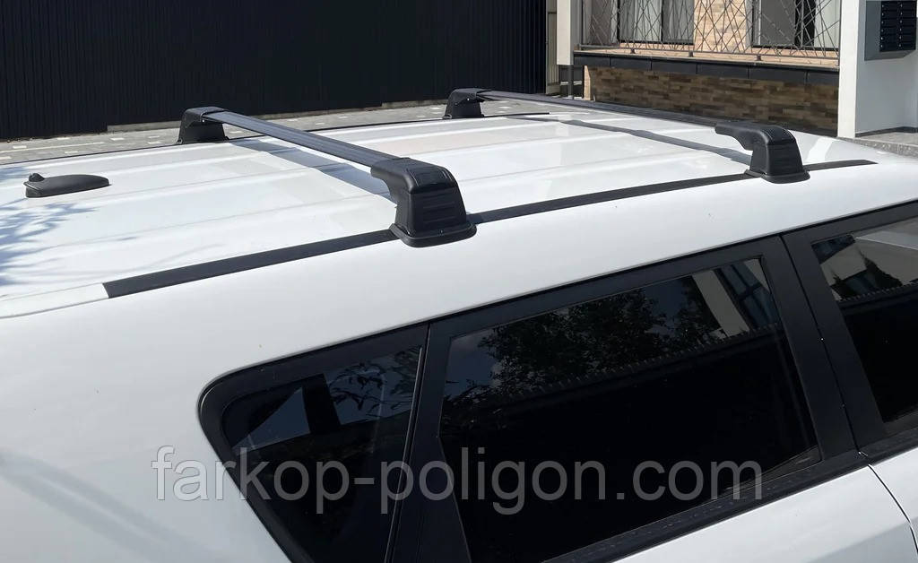 Поперечены в штатні місця під ключ (2 шт) Сірий для Renault Kangoo 1998-2008 рр