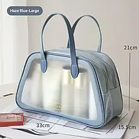 Двошарова косметичка, велика містка косметичка, практична косметичка з окремими відділеннями