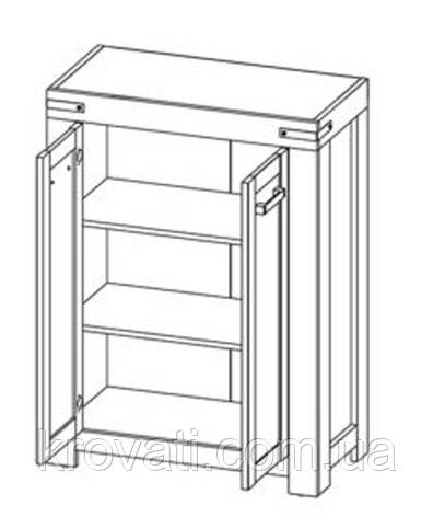 Комод 2Д 80 Мортіз, Меблі Сервіс, Дуб вотан, фото 2