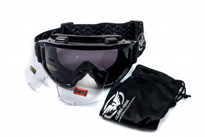 Захисні окуляри Global Vision Wind-Shield KIT Anti-Fog, дві змінні лінзи