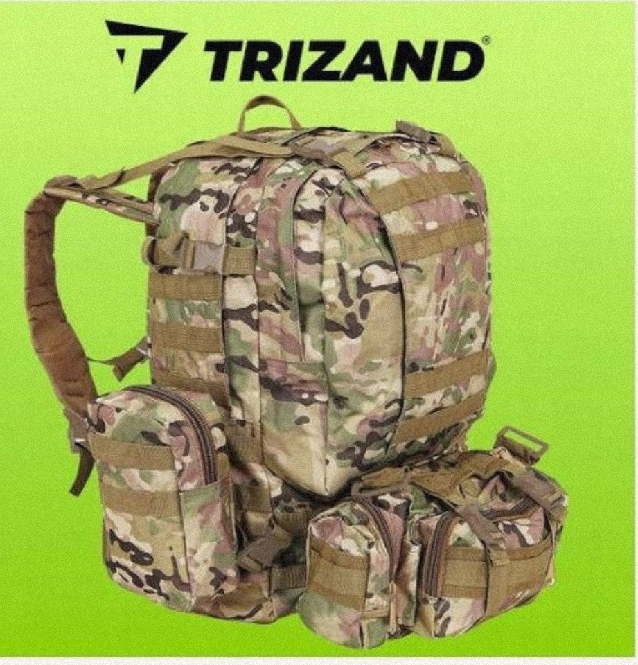 Військовий рюкзак, тактичний наплічник Trizand 8923 45л мультикам