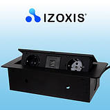 Вбудована розетка, висувна розетка Izoxis 21446 з USB портами, фото 9