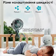 Вентилятор акумуляторний Swan настільний гнучкий тринога охолоджувач ручний міні, фото 4