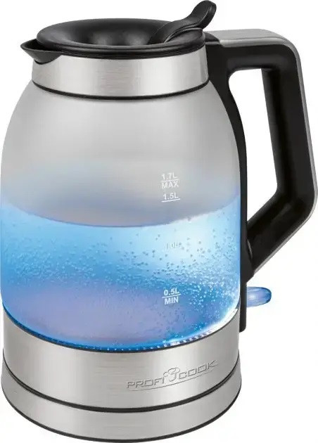 Електрочайник, скляний чайник ProfiCook PC-WKS 1215 G 2200 Вт 1,7 л