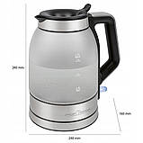 Електрочайник, скляний чайник ProfiCook PC-WKS 1215 G 2200 Вт 1,7 л, фото 7