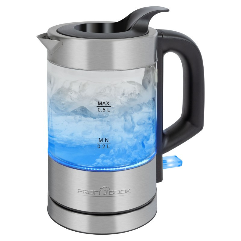 Електрочайник, скляний чайник ProfiCook PC-WKS 1190 G 1.7L з індикатором температури