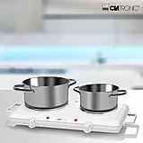 Електроплита настільна, двоконфоркова плита Clatronic DKP 3583 2500 Вт, фото 7