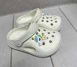 Дитячі сабо крокси Fogo 26-35 молочні, фото 4