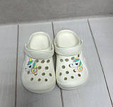 Дитячі сабо крокси Fogo 26-35 молочні, фото 3