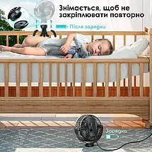 Вентилятор акумуляторний Swan настільний гнучкий тринога охолоджувач ручний міні, фото 5