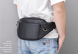 Чоловіча сумка на пояс і на груди із натуральної шкіри, слінг, бананка Leather Collection (8839)