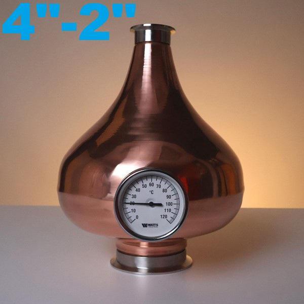 4" - 2" Мідний шолом з термометром