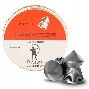 🎯 Пульки, кулі для пневматики Diabolo CLASSIC POINTED калібр 5,5 мм — 250 шт