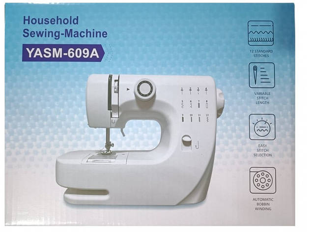 Швейна машинка YASM-609A компактна автоматична модель для домашнього використання YU227, фото 1