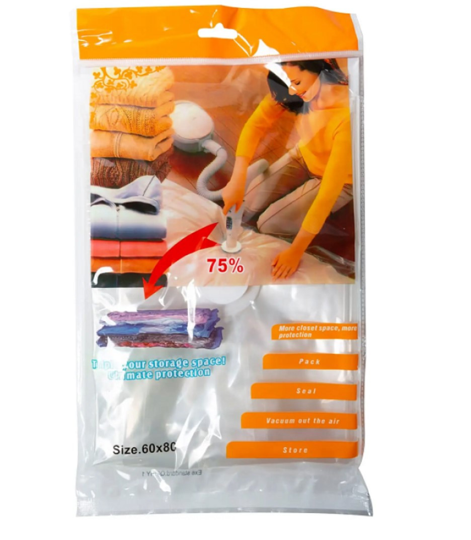 Вакуумні пакети для одягу Vacuum Bag 60x80 см Вакуумний пакет для зберігання речей YU227