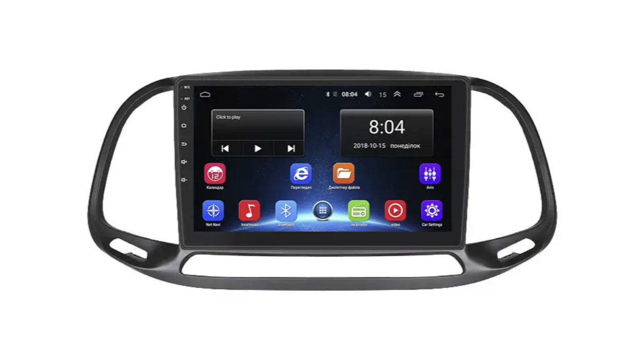 Магнітола для Fiat Doblo 2016-2019 на Android | Сенсорний екран, GPS, Bluetooth, камера