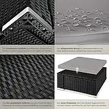 Пуф зі штучного ротанга Binonto, чорно-сірий, фото 10