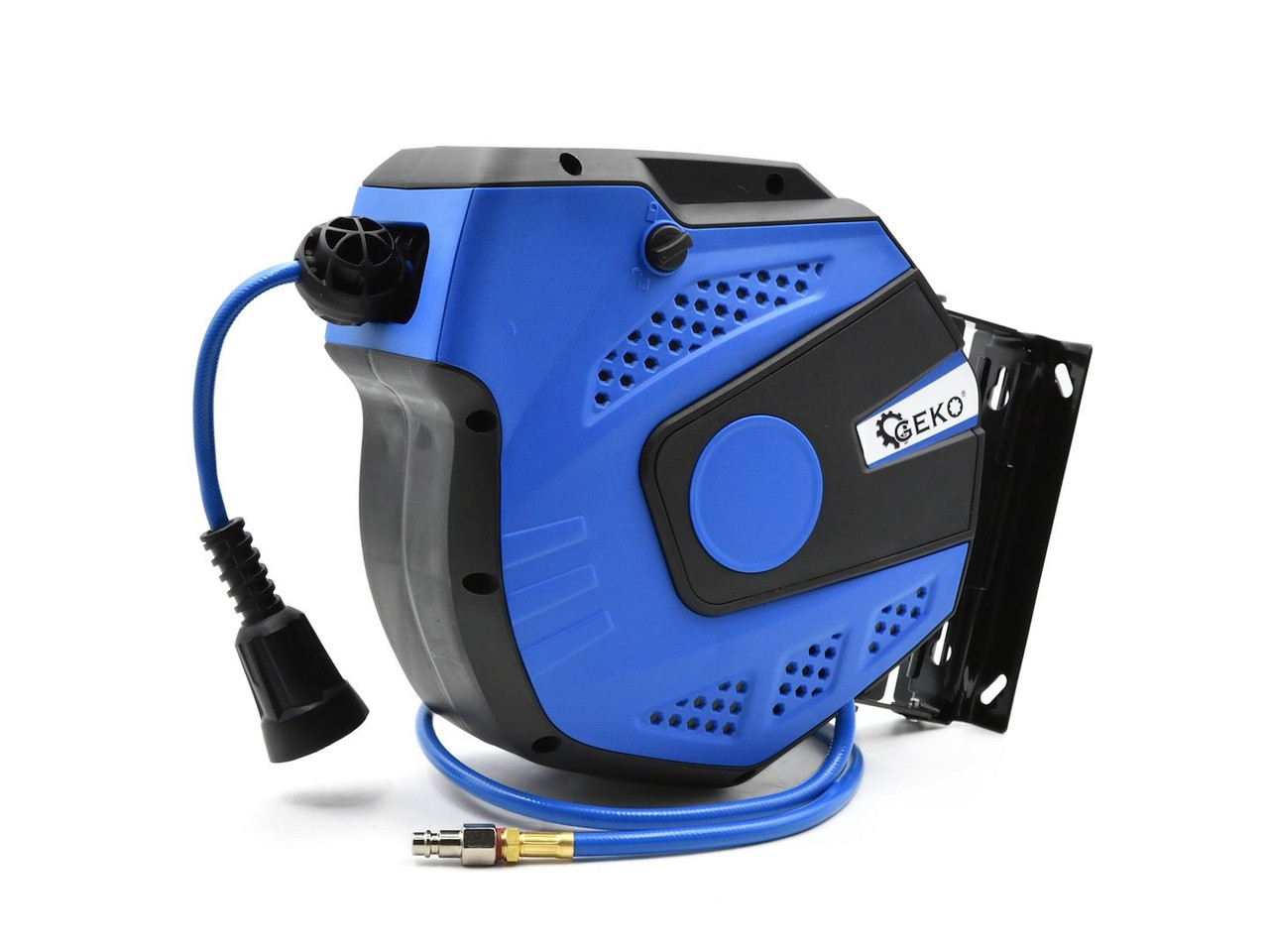 Пневматичний шланг на котушці 6.5х10 мм 14 м geko g03191, повітряний шланг, шланг для повітря на бобіні, фото 1