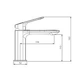 Змішувач для умивальника GAPPO G1028, латунь, хром, фото 7