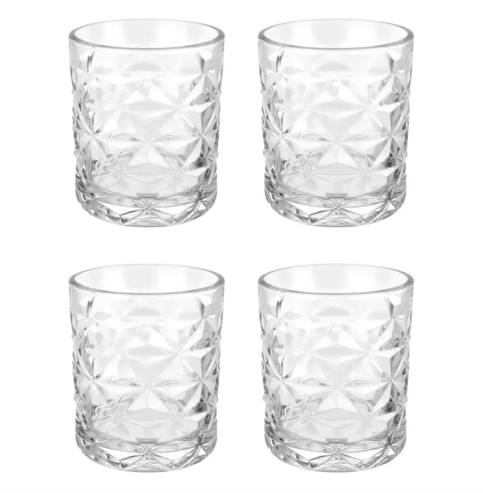 Набір низьких склянок "Естрелла" для віскі 360 мл 4шт Pasabahce 520514, фото 1