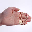 Жіноча позолочена срібний цепочка Бісмарк з підвіскою Богородиця освячена 50 см, фото 3