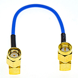 Пігтейл SMA male - RP SMA male, кутовий, латунь, кабель коаксіальний RG402, 30см, 50Ом, високочастотний, обтиск, фото 8