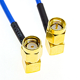 Пігтейл SMA male - RP SMA male, кутовий, латунь, кабель коаксіальний RG402, 30см, 50Ом, високочастотний, обтиск, фото 6