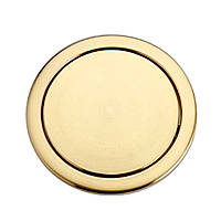 Система під відро для сміття колір золотий 205 мм кругла в стільницю люк, що обертається з неіржавкої сталі врізне