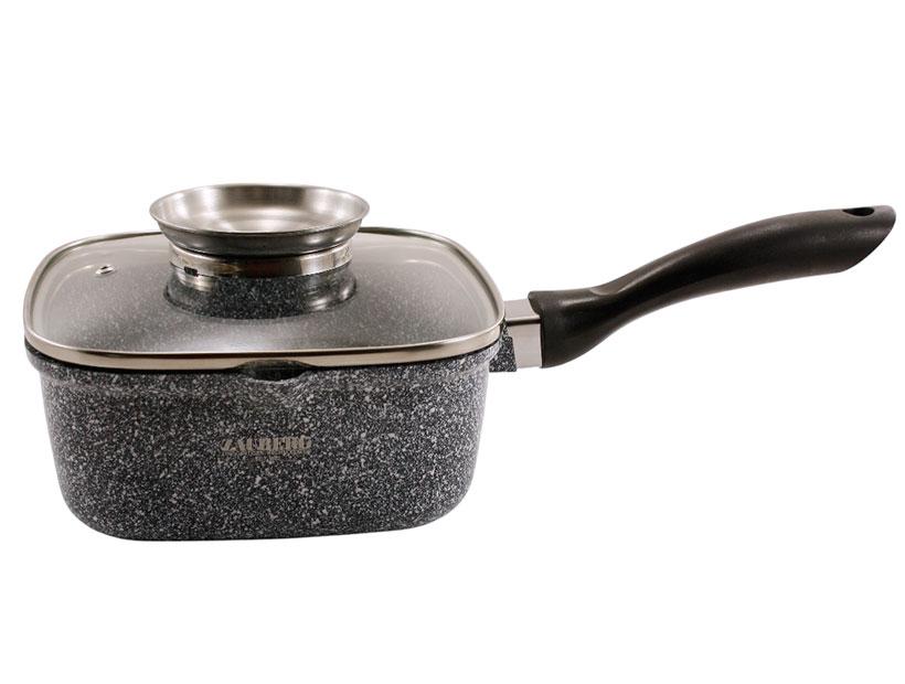 Ківш квадратний 2 л мармур сірий Zauberg 0718-SN індукція