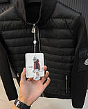Чоловіча куртка Moncler D10732 чорна, фото 4