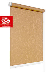 Рулонні штори тканина Акант 1839 кави з молоком колір з фіксацією