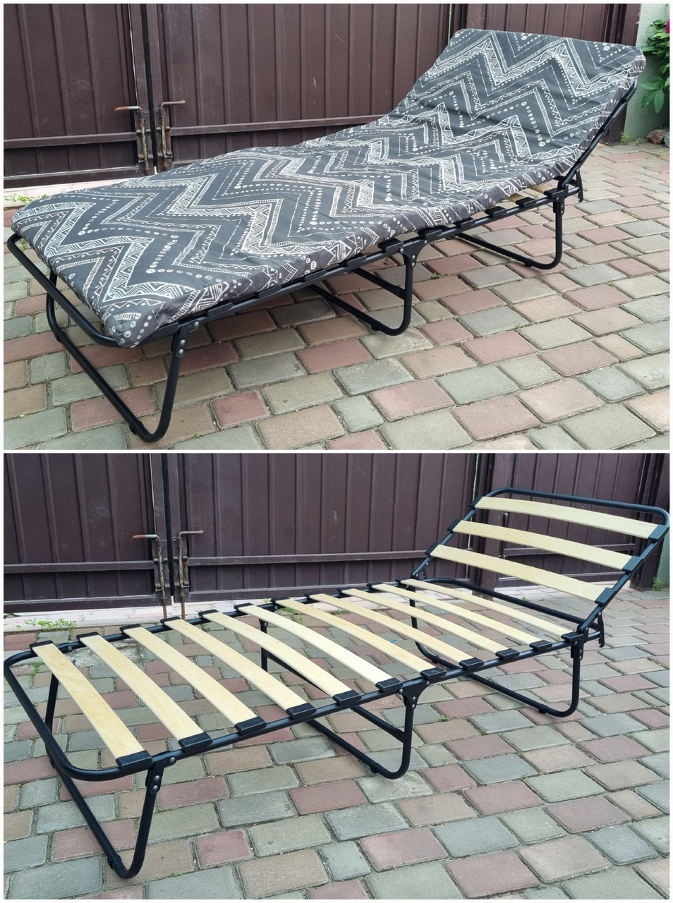 Раскладушка "Нова" на ламелях с матрасом. Раскладная кровать "Нова". - фото 1 - id-p124676854