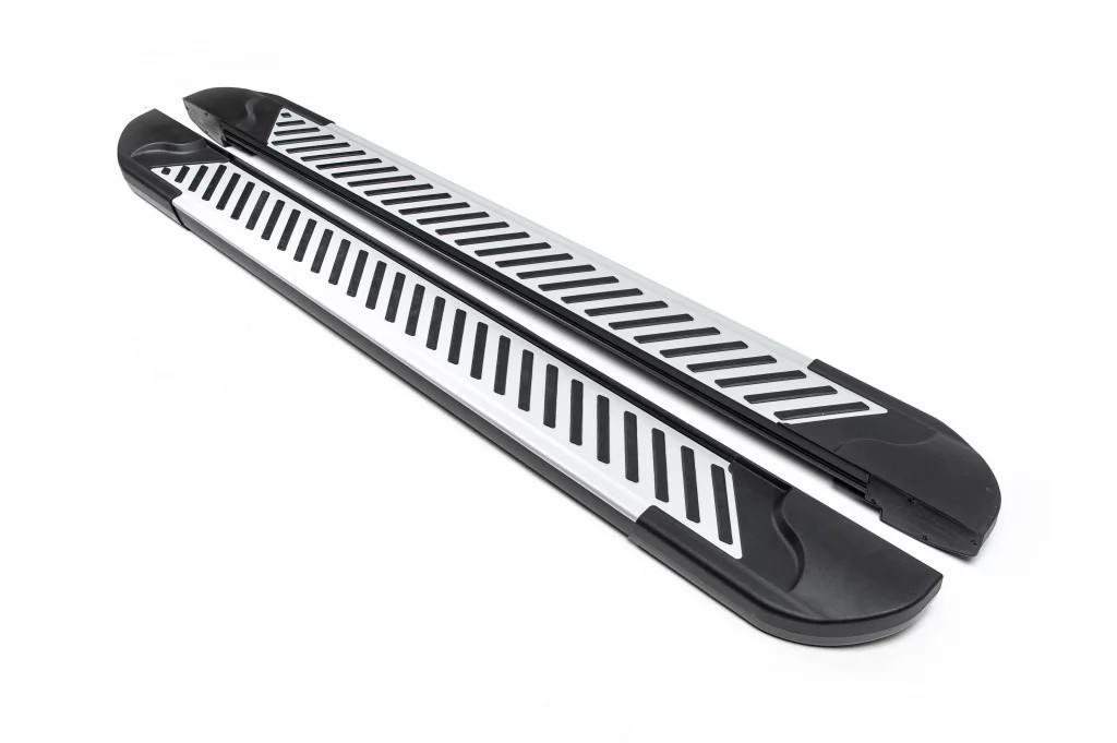 Бокові пороги Line (2 шт., Алюміній) З пофарбованим листям на дверях для Ford Kuga/Escape 2013-2019 рр