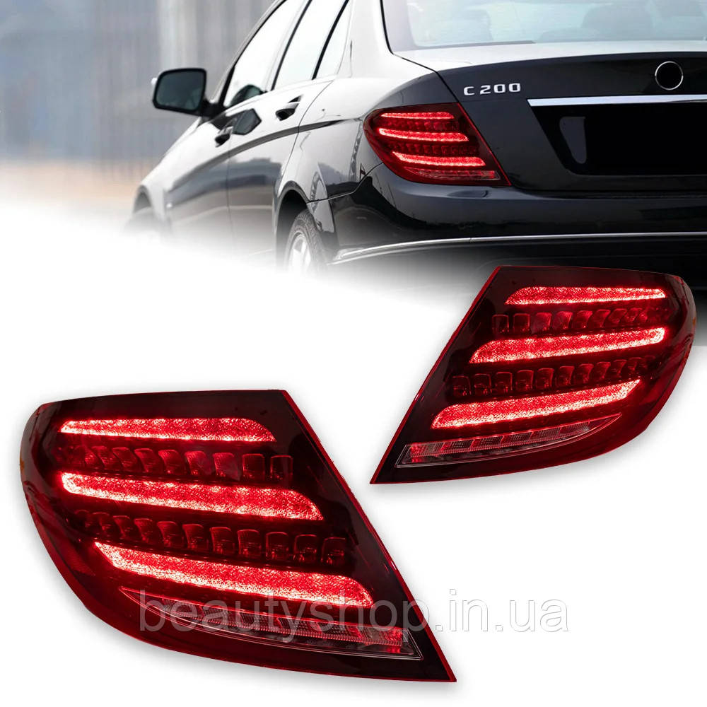 Задні світлодіодні ліхтарі в стилі Maybach для Mercedes-Benz W204 (2007–2013)