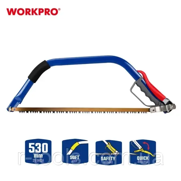 Ножівка для дерева лучкова 530 мм Workpro PRO WP215019