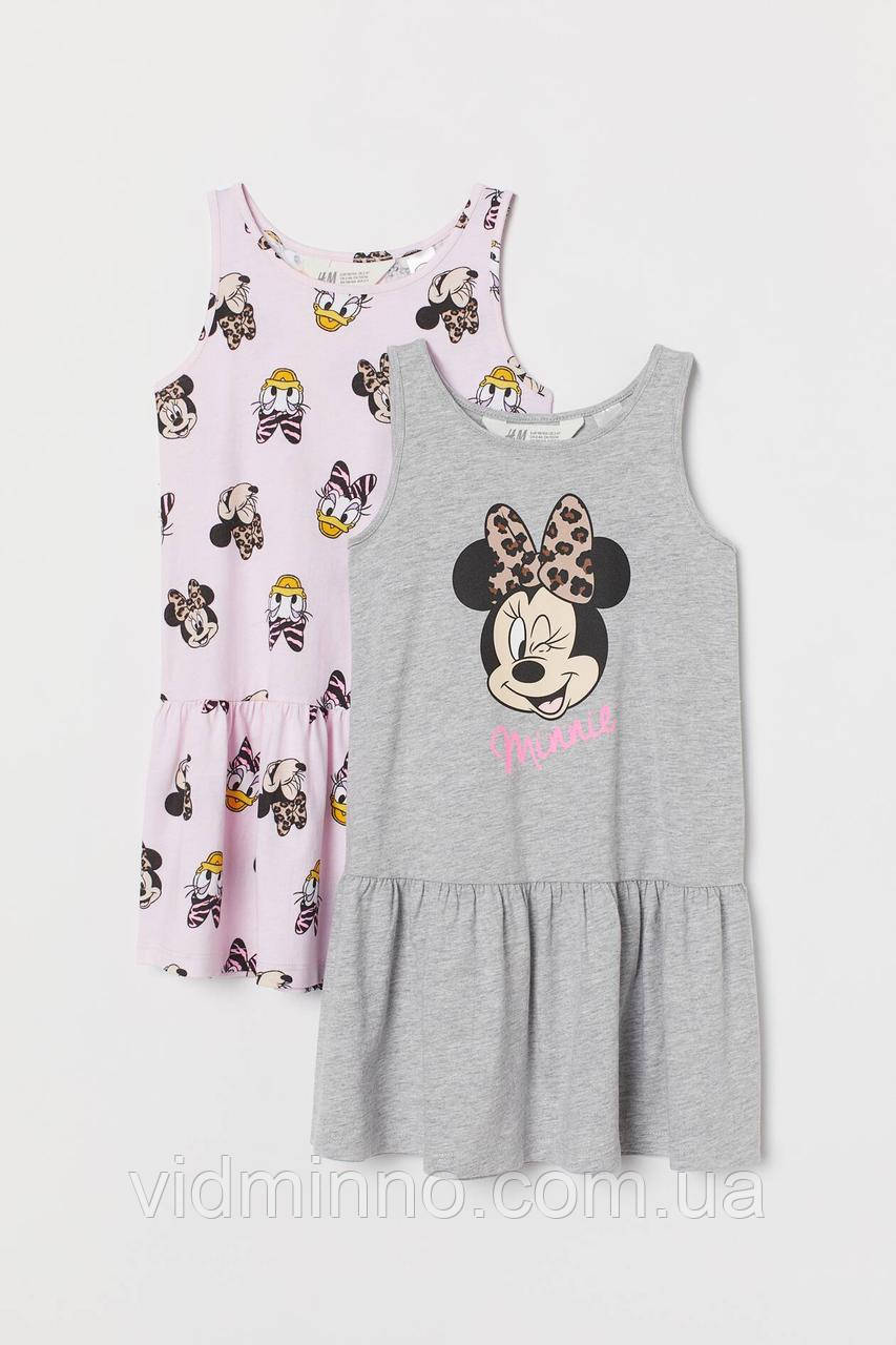 Сарафани сукні (набір 2 шт.) H&M на дівчинку р.110-116, 4-6 років, Minnie Mouse (Мінні Маус), фото 1