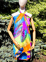 Легке парео Адріана метелики шифон One Size 150*100 см різнокольоровий 125-26