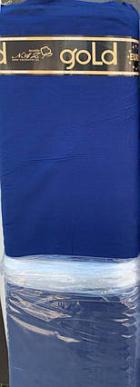 Натуральна темно синя однотонна тканина 220 см для постільної білизни Бязь Gold Lux, рулон 50м, Пакистан, фото 2