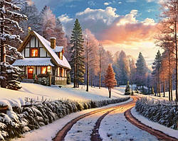 Картина мозаїка My Art Дорога в гори з голограмовими стразами (MRT-TNG1726) 40 х 50 см (На підрамнику)