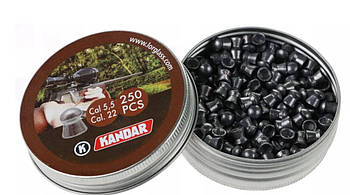 Кулі, пульки для пневматичної зброї Kandar калібр 5.5 мм (.22), 250 шт